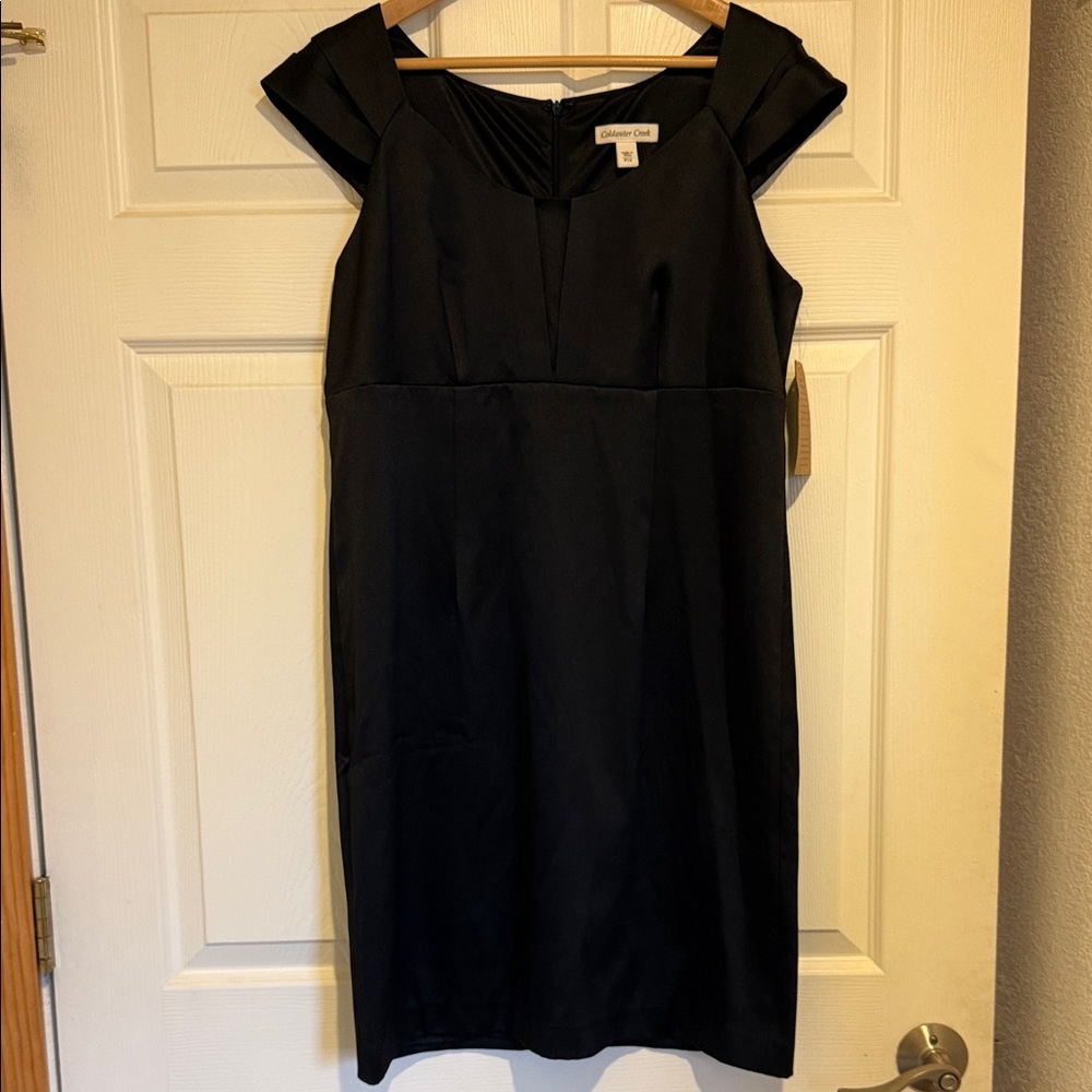 Coldwater Creek Women's Elegant Black Midi Dress NWT
